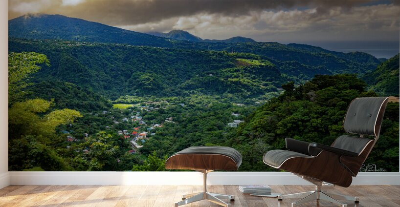 Valcano In Dominica Wall Murals