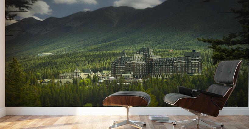 Sunset At The Fairmont in Banff Alberta Canada Wall Murals