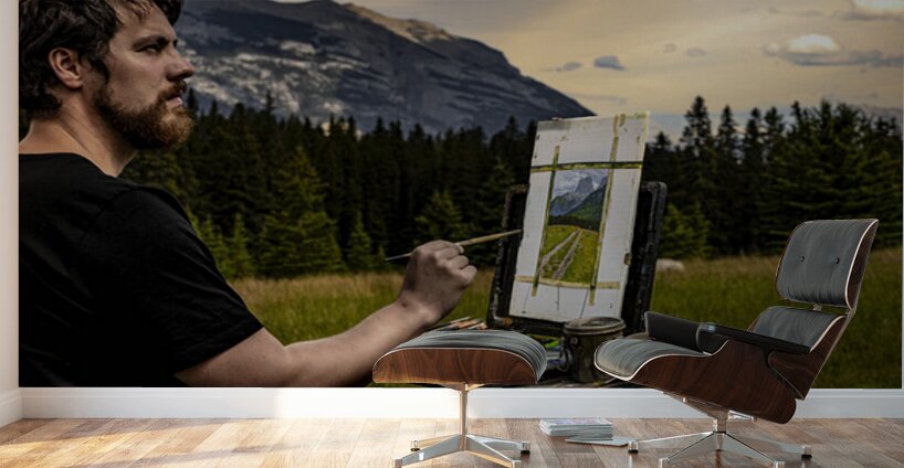 Reflection Of An Artist Canmore Alberta Canada Wall Murals