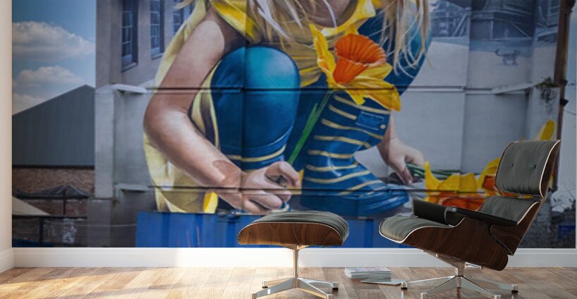 Daffodil Girl Mural Glasgow UK  Wall Murals