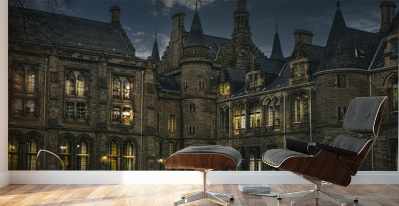 Gothic Revival architecture The University of Glasgow in Scotland UK Wall Murals