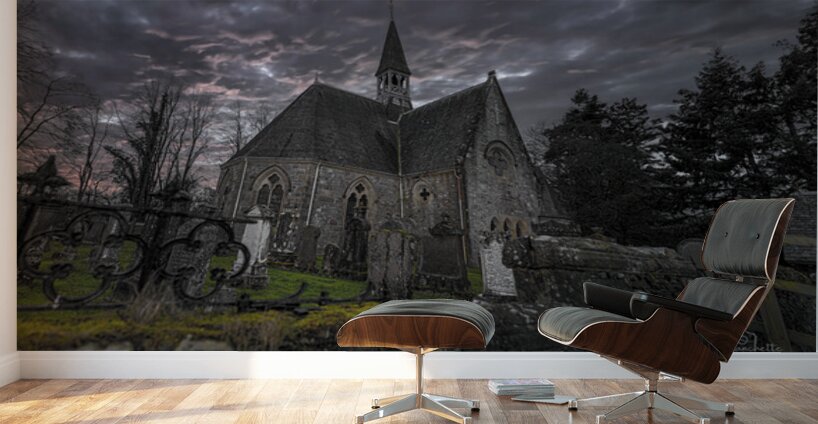 Kilmore Graveyard And Church Drumnadrochit in the Scottish Highlands Wall Murals