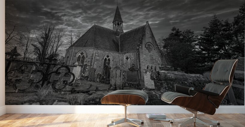 Kilmore Graveyard And Church Drumnadrochit in the Scottish Highlands Wall Murals