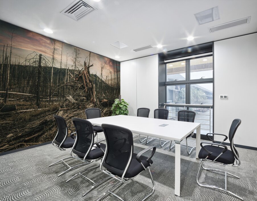 Wild Fires Whistler Campground In Jasper Alberta Canada Wall Printing