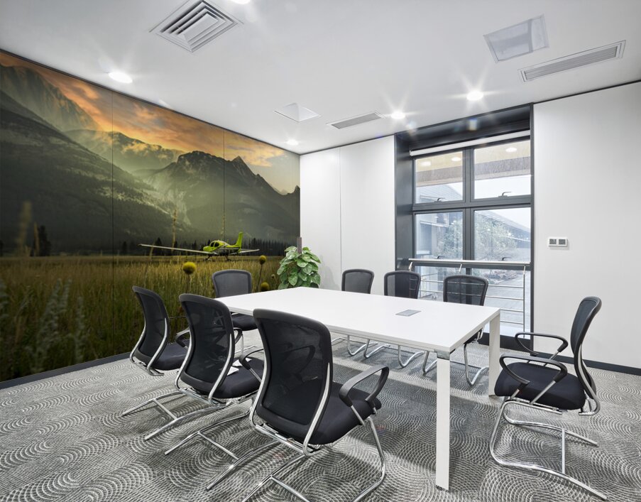 The Lone Plane Watching Over The Sunrise Jasper Alberta Canada Wall Printing
