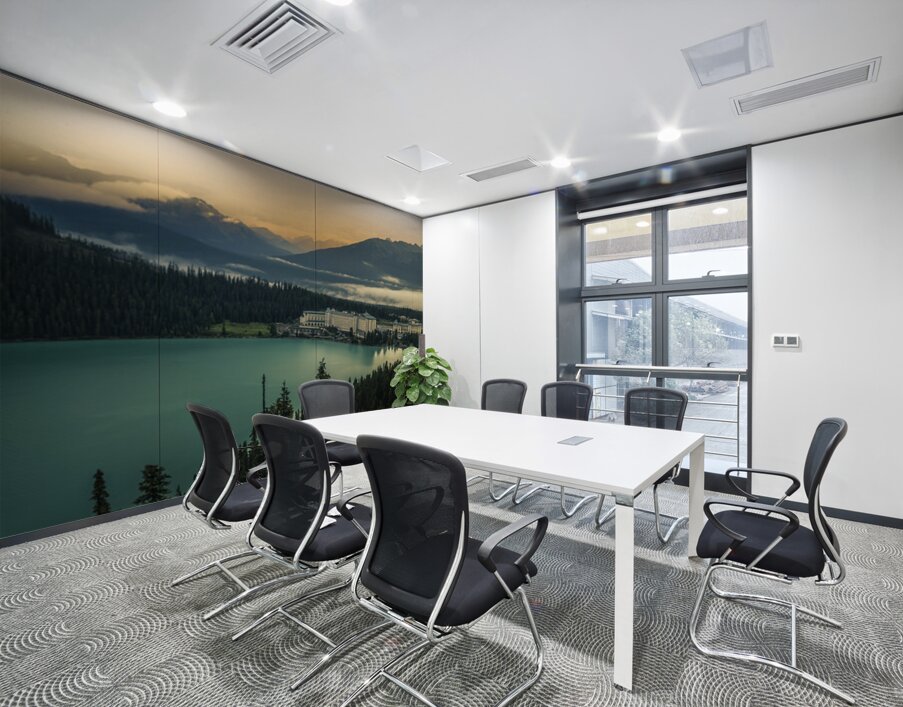 Fairmont Hotel From Above Lake Louise Alberta Canada Wall Printing