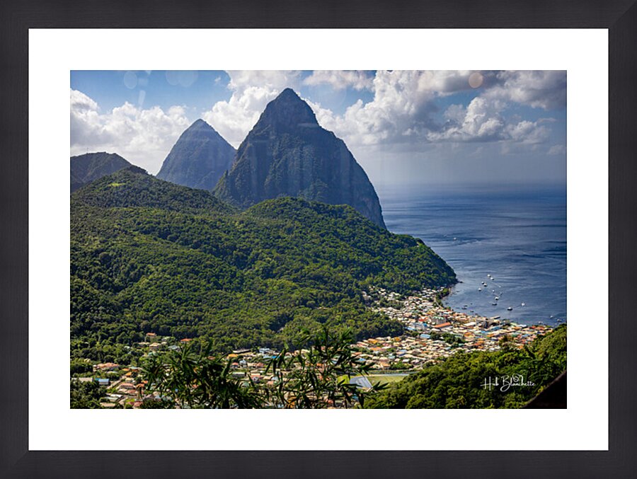 Les Piton In Saint Lucia Picture Frame Printing