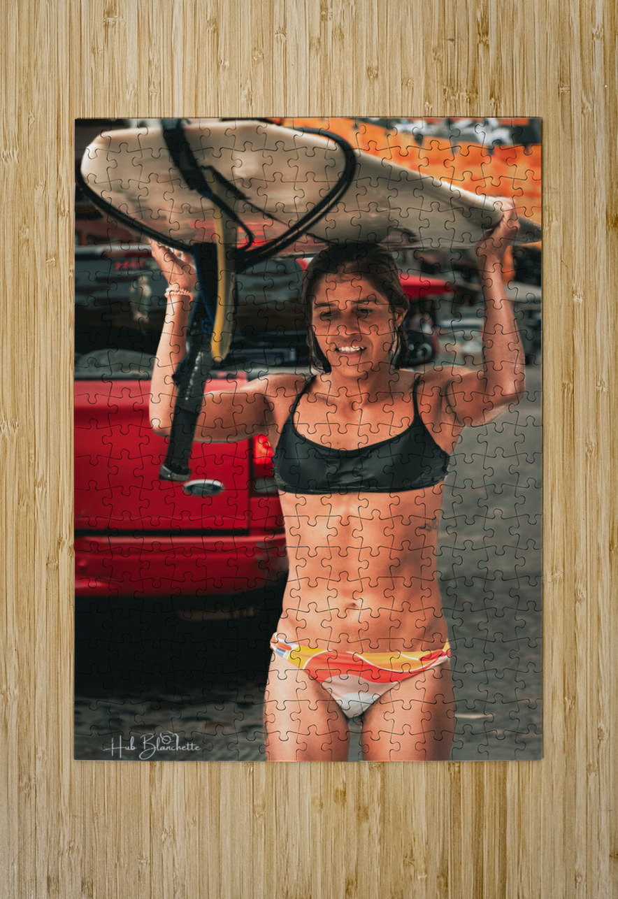 Surfer Girl Sayulita Mexico Hub Blanchette Puzzle printing