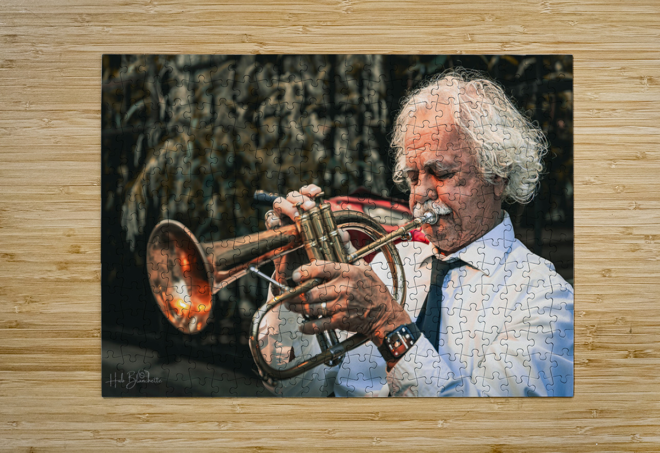 Street Musician Claude Berger Old Quebec City Canada Hub Blanchette Puzzle printing