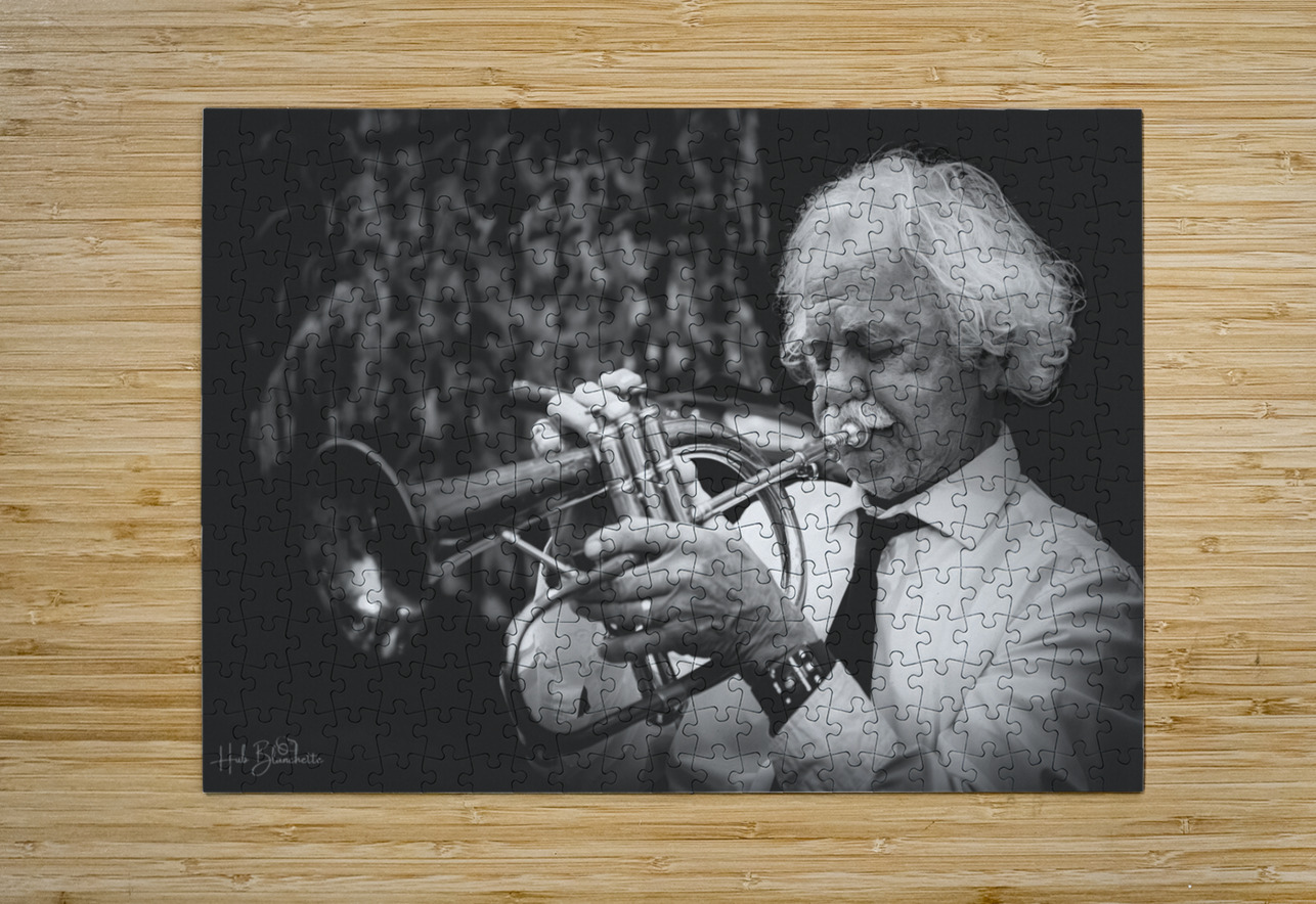 Street Musician Claude Berger Old Quebec City Canada Hub Blanchette Puzzle printing