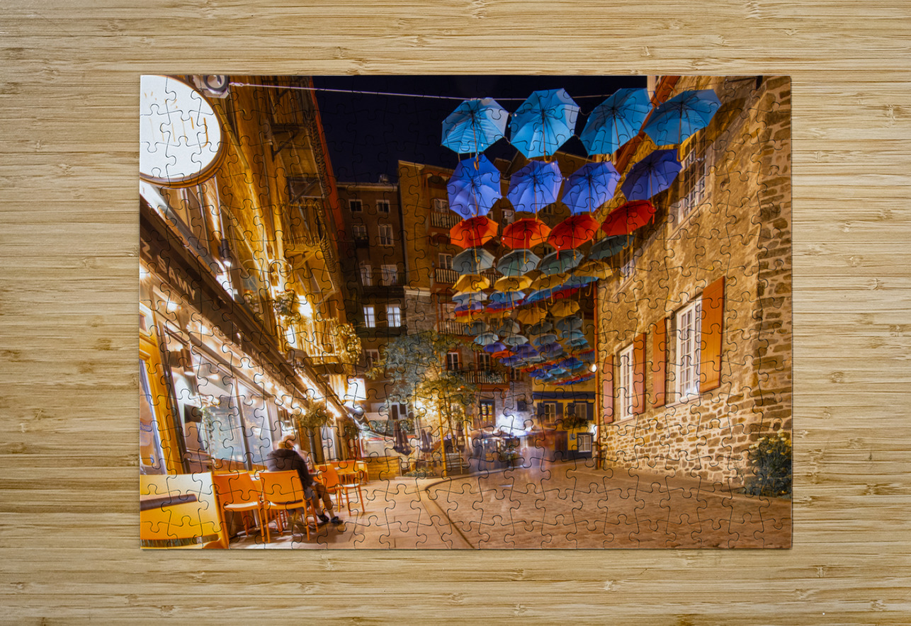 Umbrella Alley Rue Du Cul-Du Sac Old Quebec Canada Hub Blanchette Puzzle printing