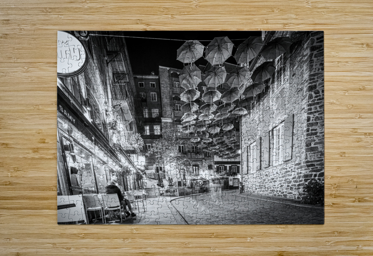 Umbrella Alley Rue Du Cul-Du Sac Old Quebec Canada Hub Blanchette Puzzle printing