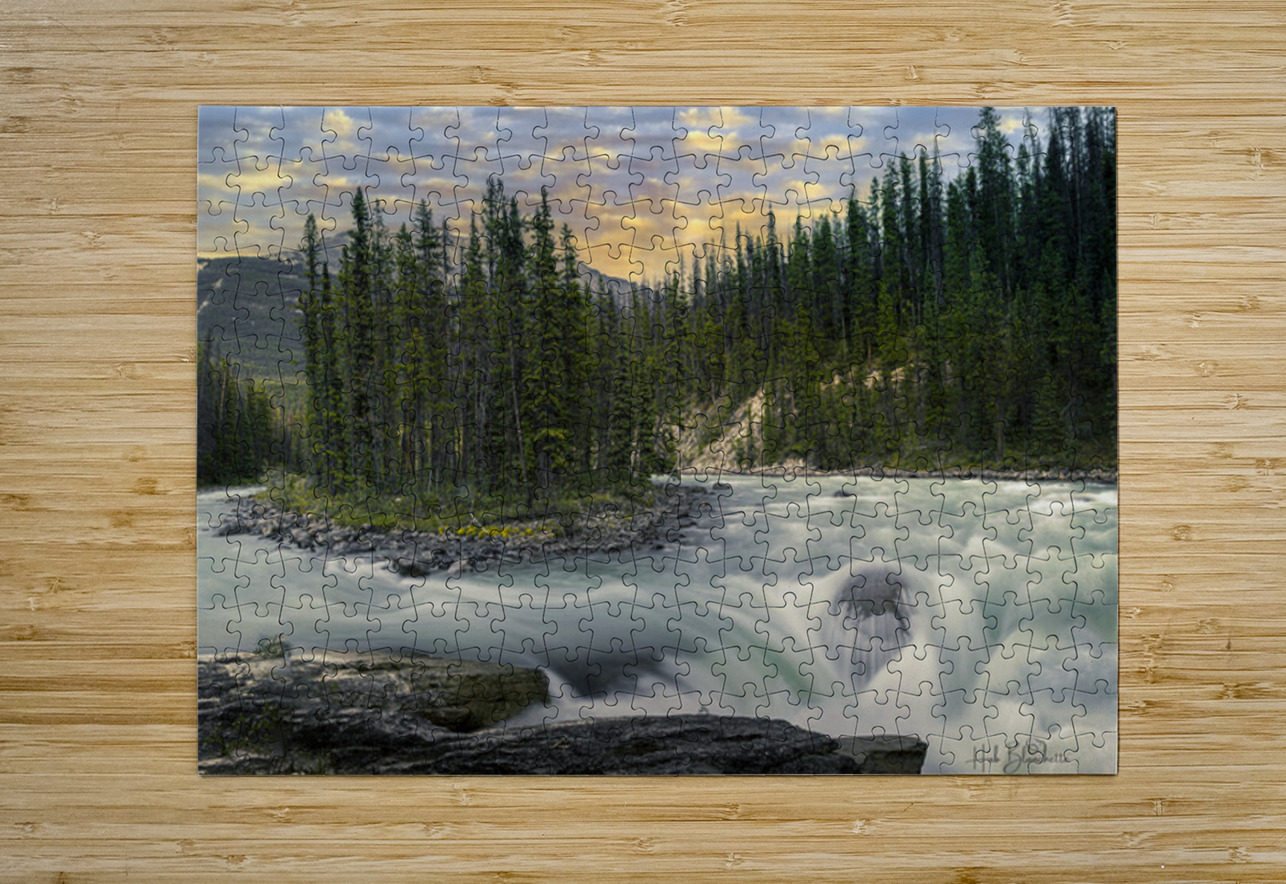 Sunwapta Falls Jasper Alberta Canada Hub Blanchette Puzzle printing