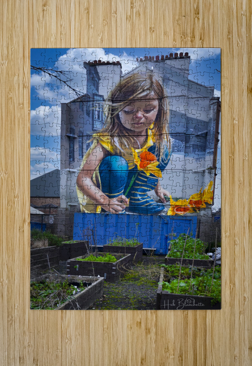 Daffodil Girl Mural Glasgow UK  Hub Blanchette Puzzle printing