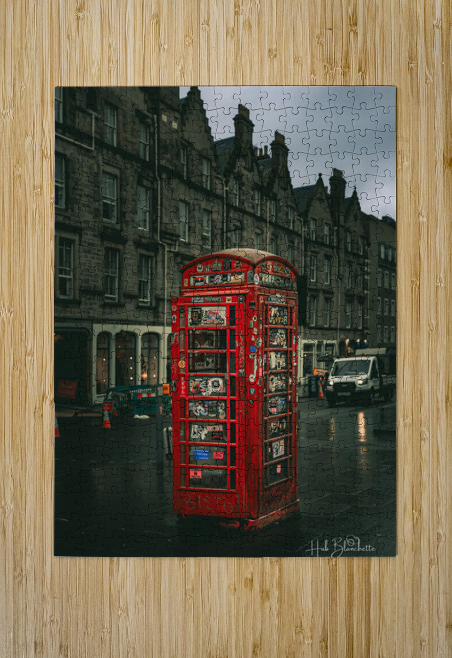 Red phone booths in Edinburgh Scotland UK Hub Blanchette Puzzle printing