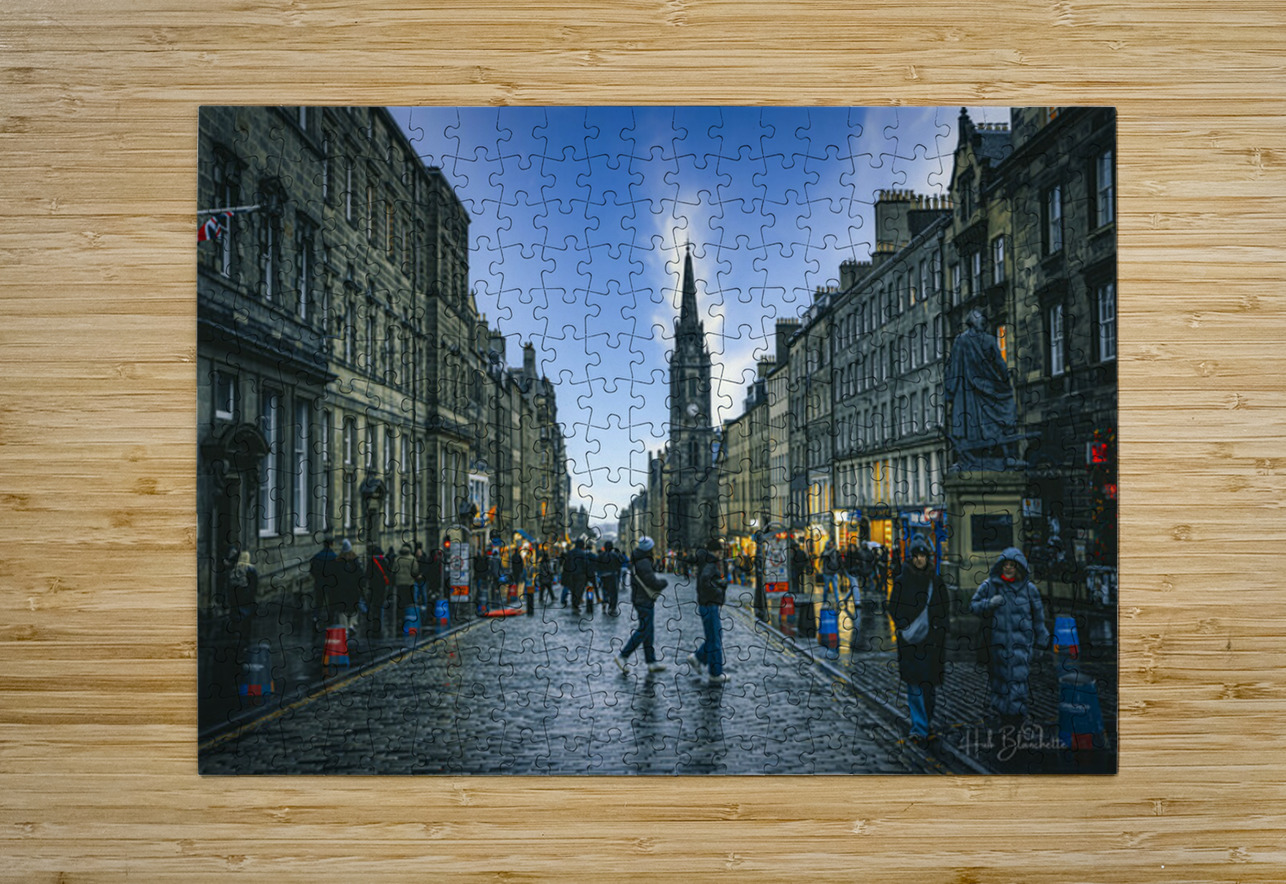Royal Mile Edinburgh Scotland UK  Hub Blanchette Puzzle printing