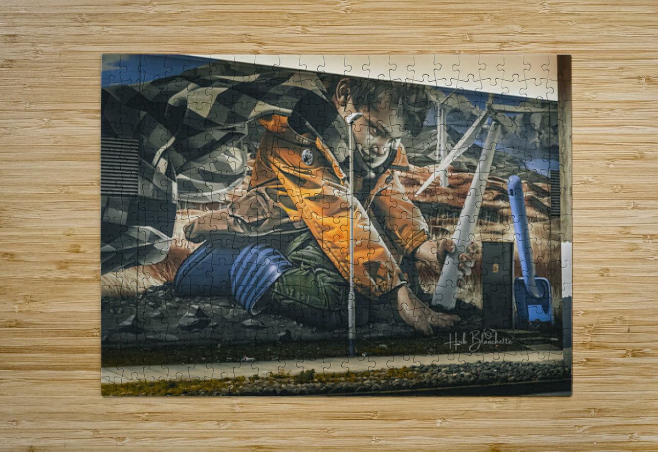 Wind turbine Mural Glasgow Scotland UK Hub Blanchette Puzzle printing