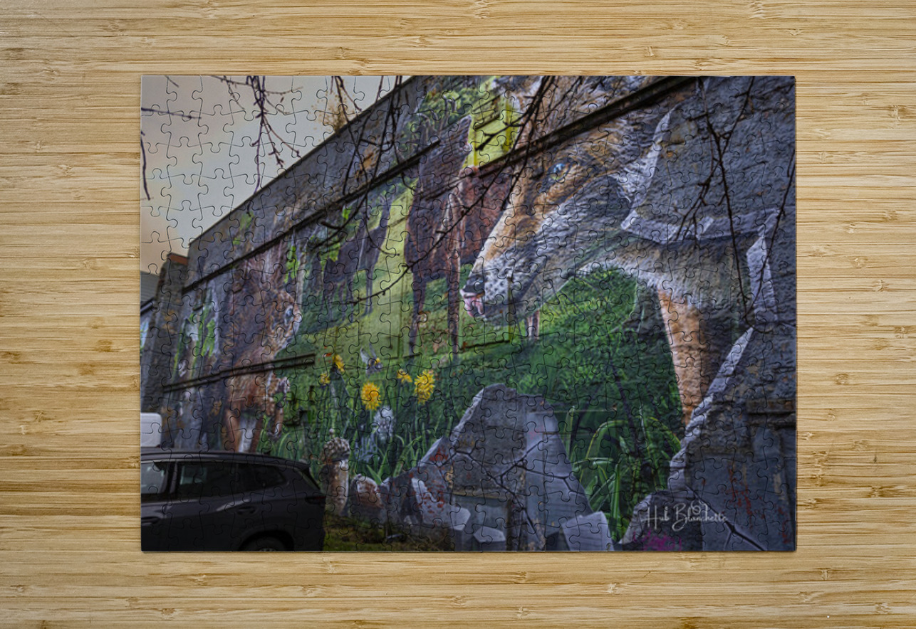 Fellow Glasgow Residents Mural Glasgow Scotland UK Hub Blanchette Puzzle printing