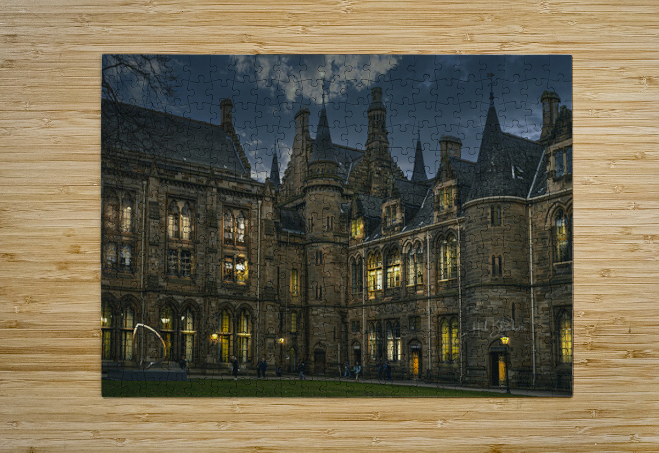 Gothic Revival architecture The University of Glasgow in Scotland UK Hub Blanchette Puzzle printing