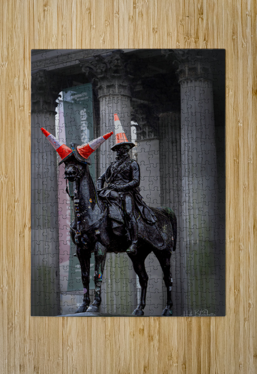 Equestrian Statue of the Duke of Wellington Glasgow UK Hub Blanchette Puzzle printing
