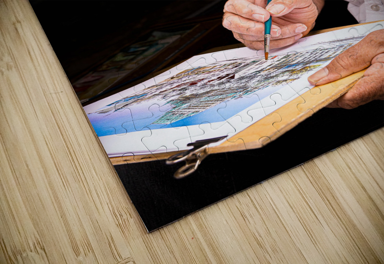 Artist On The Rue Du Tresor In Old Quebec Canada Hub Blanchette Puzzle