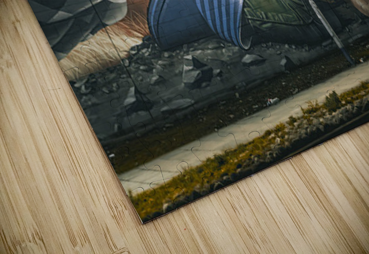 Wind turbine Mural Glasgow Scotland UK Hub Blanchette Puzzle