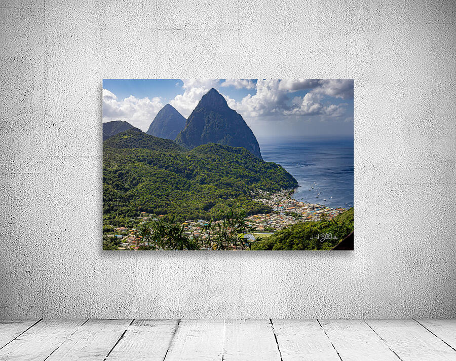 Les Piton In Saint Lucia Wall Preview